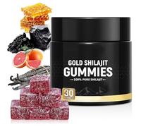 Gummies de Shilajit Bio, Gummies de Shilajit Pur de l'Himalaya pour Hommes, Complément Bien-Être, 30 Pièces/Boîte, Approvisionnement de 30 Jours par Flacon (1pc)
