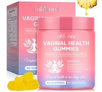 Gummies équilibre Féminin, Gummies Intime Ananas, Gummies équilibre Intime, pH équilibré, Améliore l'odeur, Favorise la Santé des Femmes, Renforce l'immunité, Végétalien, Arôme Naturel d'ananas, 60Pcs
