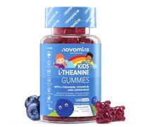 Gummies L-Théanine Enfants | 50 mg de L-Théanine | 30 Gummies | Novomins | Mélisse & Vitamine B6 | Complément de L-Théanine pour la Concentration | Végan & Sans Gluten | 1 Mois de Cure