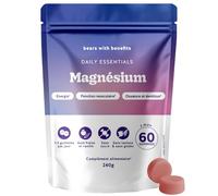 Gummies Magnésium 360mg - Daily Essentials - Contribue au fonctionnement normal des muscles, Métabolisme Energétique Normal - 60 Unités (2 mois) - Vegan, Sans Sucre - Bears with Benefits