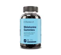 Mélatonine Gummies - 1mg par gummy - 90 gommes (pour 3 mois); saveur de Baies - Contribue à Améliorer la Qualité du Sommeil, Endormissement Rapide - Gummies Sommeil - Sans Gluten - Zenement