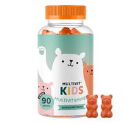 Gummies Multivitamines Enfants Dès 4 ans, Multivit' Kids - Soutien Défenses Immunitaires - Vitamines B12, C, D, E, Zinc et Iode - 90 unités (3 mois) - Vegan, Sans Sucre Ajoutés - Bears with Benefits