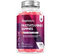 Gummies Multivitamines et Minéraux 120 Gummies 2 Mois de Stock, 13 Vitamines et Minéraux Essentiels, Vitamine C, Zinc, Vitamine B12, D3, E, Iode, A, B, Biotine, Arôme Naturel de Fraise - sans OGM