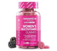 Gummies Multivitamines Femme au Collagène Marin & Acide Hyaluronique - 23 Actifs : Vitamines A C D E K B6 B12, Acide Folique, Biotine, Zinc, Iode, Sélénium, Calcium - Sans Sucre - 60 Gummies