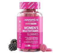 Gummies Multivitaminés pour Femmes | Collagène, 2 Millions UFC | Novomins | 23 Vitamines & Minéraux | Acide Hyaluronique, Acide Folique, Vitamine D, A, C, B, Biotine & Zinc | 60 Gummies | Sans Gluten