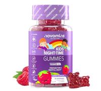 Gummies Nuit Enfants | Magnésium, L-Théanine, Vitamine B | Novomins | 30 Gummies pour le Sommeil | Végan & Sans Gluten | Convient dès 3 ans | 1 Mois de Cure