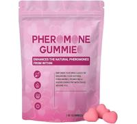 Gummies phéromones pour femmes, aromatisée aux fraises, végétalien, sans gluten, non OGM, améliorer le parfum naturel et le soutien de la confiance