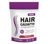 Gummies pour cheveux avec biotine et vitamines | Intégrateur alimentaire pour renforcer et soutenir la Chiome | Saveur mélangé de bac | 60 Gummies - Sans glutine