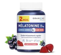 Granions Gummies Mélatonine 1,9 mg - Sans sucres, Vegan - 60 gommes