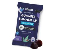 Gummies Sommeil Mélatonine 1,9 mg à libération prolongée - Endormissement & réveils nocturnes réduits - Éco-recharge 3 à 6 semaines - Gummies Sans Sucres - Complément Alimentaire Sommeil Adulte