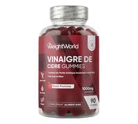 Gummies Vinaigre de Cidre avec la Mère 1000mg Complexe 6-en-1-90 Gummies Vegan pour 45 Jours Goût Pomme - Vinaigre de Cidre de Pomme Enrichi en Vitamine C, B6, B9, B12 et Betterave, sans Morosil
