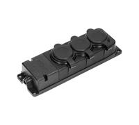 Orno Multiprise extérieure AE-13166 – IP44 16A 230V Caoutchouc ignifuge 3 prises (sans câble)