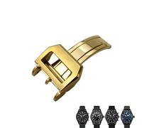 GUMMMY Boucle déployante en acier inoxydable 316L de 18 mm, pour bracelet de montre IWC Spitfire en cuir, fermoir déployant, 18mm, Agate