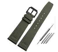 GUMMMY Bracelet de montre en nylon pour IWC série pilote portugais 20 mm 21 mm 22 mm Bracelet de montre en toile Noir Bleu Vert, 22mm, Agate