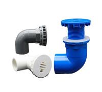 GUMMMY Diamètre intérieur : 20/25 mm - Raccord coudé de drainage à 90 degrés pour aquarium en verre - Connecteurs de tuyaux de vidange (blanc, diamètre intérieur 32 mm)