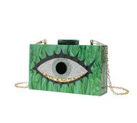 GUMMMY Fashion Trend Sac à main en acrylique nacré pour les yeux Sac à bandoulière à une épaule Sac pour téléphone, Vert, Taille unique
