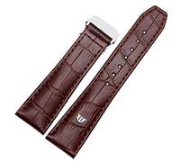 GUMMMY Pour MAURICE Lacroix Eliros Bracelet de montre Première couche de cuir de veau 20 mm 22 mm avec boucle déployante Bracelet en cuir de vache noir marron véritable, 22mm, Agate