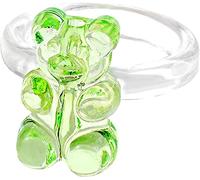 Gummy Candy Bear Ring, anneau de dessin animé coloré d'ours en résine pour les femmesOpération facile
