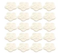 Gumney Lot de 20 boutons en résine à 2 trous en forme de fleur nacrée pour tricot, crochet, vêtements, accessoires, bricolage, couture et loisirs créatifs Blanc 11 mm