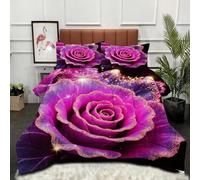 Gumntun Couette 160x200 cm La Femme Rose, Célibataire Couverture Microfibre Imprimée Lavable en Machine, Parure de Lit 4 Saisons Légère Chaud avec 2 Taies d'oreiller_26759a