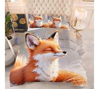 Gumntun Couette 200 x 200 cm Renard Jaune, Couette sans Housse 2 Personnes en Microfibre, Couette Tempérée Douceur Lavable en Machine mit 2 Taies d'oreiller 65 x 65 cm_i541