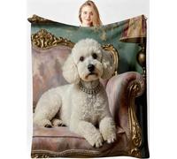 Gumntun Couverture 3D 150x200 Chien Teddy Animal Polaire Peluche-A77