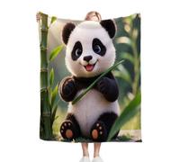 Gumntun Couverture Plaid Polaire 150 x 200 Enfant Animal Panda, 3D Impression Douce Moelleuse Flanelle Polaire de Lit, Couverture Exquise et Chaude pour Toutes Les Saisons_2509a_2509a