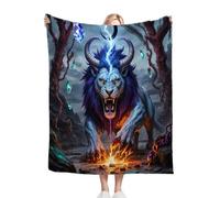 Gumntun Couverture Polaire 180x220 Adulte Lion Animé Jeune, Confortable et Respirante Couverture de Canapé Climatisée, Epaisse Douce Plaid Polaire pour Voyager Lit ou Canapé_B11824