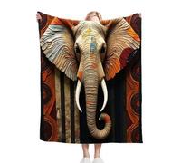 Gumntun Plaid Polaire 200x220 éLéPhant Domestique Gris, Impression Couverture en Polaire Microfibre, Confortable et Rrespirante Couverture de Lit pour Adultes et Enfants Rester Chaud en Hiver