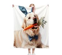 Gumntun Plaid Polaire Enfant 130x150 Golden Retriever, Duveteuse Respirable Couverture Enfants 130x150 cm, Jeté de Canapé Chauffante en Polaire Microfibre pour Toutes Saisons_870a