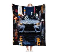 Gumntun Plaid Polaire Enfant 130x150 Voiture de Sport 3D, Duveteuse Respirable Couverture Enfants 130x150 cm, Jeté de Canapé Chauffante en Polaire Microfibre pour Toutes Saisons_B13460