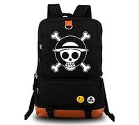 Gumstyle Anime Monkey D Luffy Lumineux Sac à Dos Cartable Backpack pour Ordinateur Portable Etudiant Sac de Livre d' École Rucksack Black/1