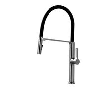Gun Gray Kitchen Faucet Simple Magnetic Suction Design Single Hole Single Handle Cold And Hot Dual Control Sink Faucet(Brushed Grey,G9/16)