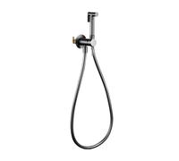 Gun Gray Toilet Hand Held Bidet Sprayer Kit With Hose And Holder Wall Mounted Hot And Cold Mixed Type Bathroom Faucet(Gun gray)
