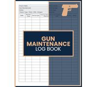 Gun Maintenance Log Book: Firearm Cleaning, Service, and Range Record for Pistols, Rifles, and Shotguns