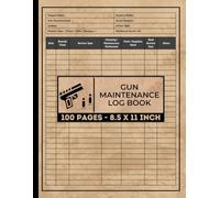 Gun Maintenance Log Book: Firearm Usage Record Book | Weapon Service Tracking Journal | Firearm Cleaning Tracker | 100 Pages