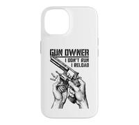 Gun Owner I Don't Run Reload Revolver Pistolet Bullet Coque pour iPhone 14