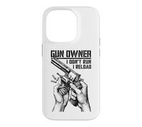 Gun Owner I Don't Run Reload Revolver Pistolet Bullet Coque pour iPhone 14 Pro