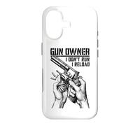 Gun Owner I Don't Run Reload Revolver Pistolet Bullet Coque pour iPhone 17