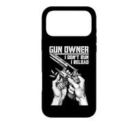 Gun Owner I Don't Run Reload Revolver Pistolet Bullet Coque pour iPhone 17 Pro Max