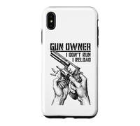 Gun Owner I Don't Run Reload Revolver Pistolet Bullet Coque pour iPhone XS Max