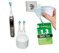 GuNaMa Support de brosse à dents sans fil compatible avec Oral-B, iO, 7, 8, 9 brosses à dents électriques, porte-brosse à dents, support pour prise de courant avec brossettes