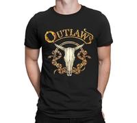 Guncha Outlaws Band Logo Short Sleeve Cotton Shirt Black 3XL