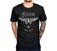 Guncha Saxon Estd 1979 T-Shirt Heavy Metal Merchendise Punk Indie Black M