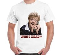 Guncha Tshirt Who is Dead Jessica Fletcher Angela Lansbury She Wrote Men White L