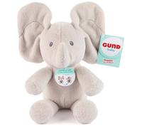 GUND - Cache-Cache Flappy L'Éléphant - Peluche Animée pour Bébé - Bouge Les Oreilles - Peluche Éléphant Taille 20 cm - Facile À Transporter - Doudou Bébé - Jouet Enfant 1 an Et +