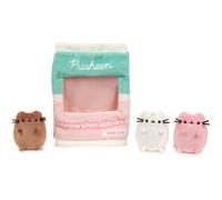 GUND Pusheen Meowshmallows Sac de friandises avec mini peluche amovible - Jouet en peluche - À partir de 8 ans - Rose/vert - 19,1 cm