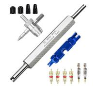 Gundhgstrr Kit de Herramientas Para Extraer Vástagos de Válvulas de Neumáticos, Extractor de Núcleo Schrader Para Aire Acondicionado R134A R12, Para Neumáticos de Coche, Bicicleta, Caravana, Camión