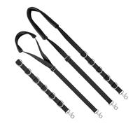Gundhgstrr Rallonge de Bras de Table pour Chien, Sangle Ventrale avec Boucle de Serrage, Boucles de Toilettage, Laisse de Retenue pour Le Bain, Noire