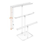 Gungtj 3 Tier Jewelry Stand, Jewelry Storage for Bracelets, Acrylic Jewelry Stand, Earrings and Rings Display Stand, Elegant Jewelry Display Stand, Jewelry Organizer Perfect Use for Room Decor